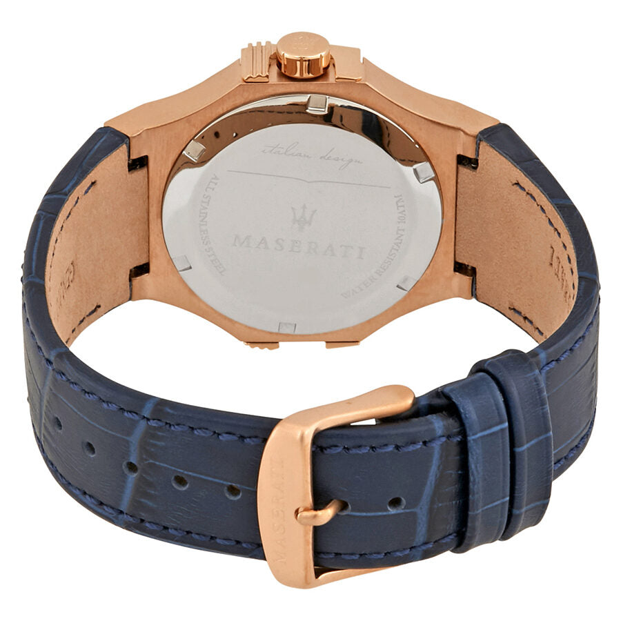 Maserati Potenza Blue Dial Blue Leather Men's Watch R8851108027