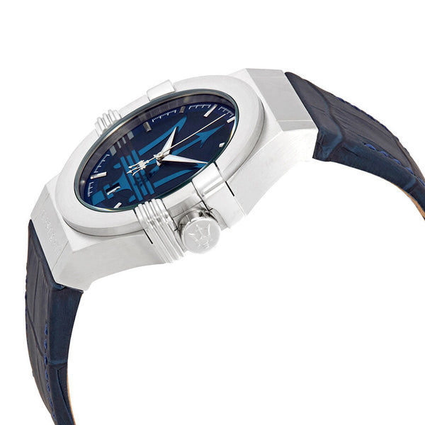 Maserati Potenza Blue Dial Blue Leather Men's Watch R8851108015 - Big Daddy Jewelry #2