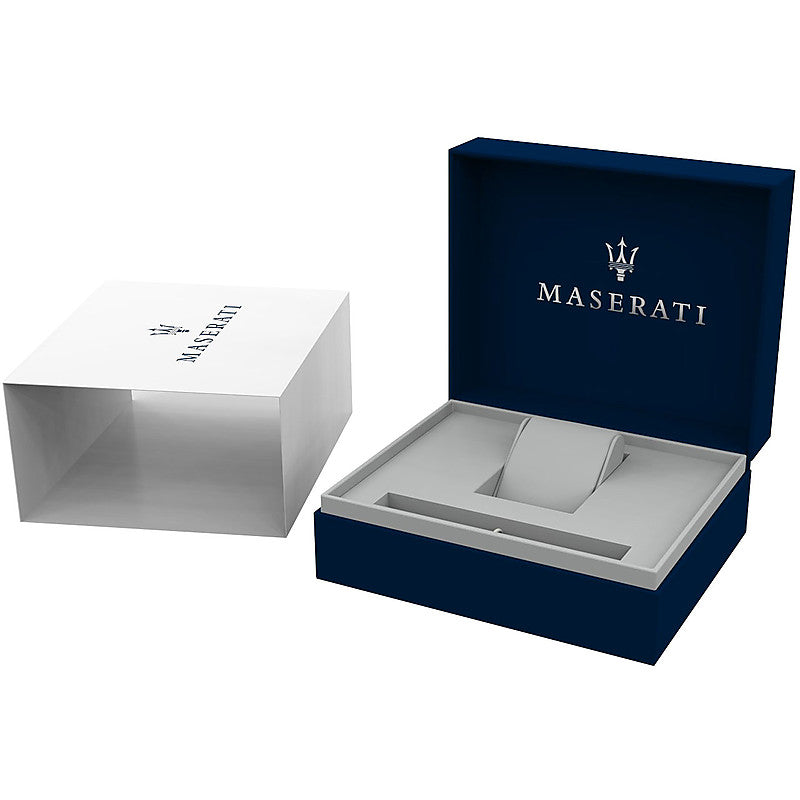 Maserati Potenza Silver Dial Brown Leather Ladies Watch R8851108506 - Watch
