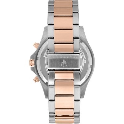 Maserati Sfida Chronograph Black Dial Two Tone Rose Gold and Silver Stainless Steel Men’s Watch R8873640014