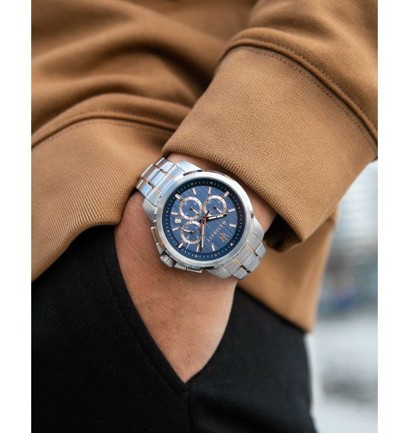 Maserati Successo Chronograph Quartz Blue Dial Men’s Watch R8873621008 - Watch