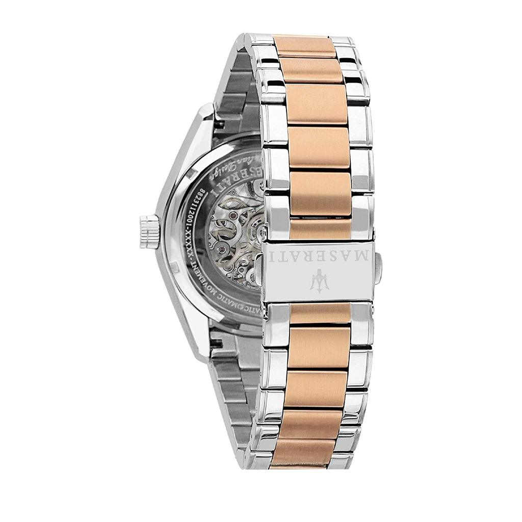 Maserati Traguardo Automatic Silver Open Heart Dial Men's Watch R8823112001