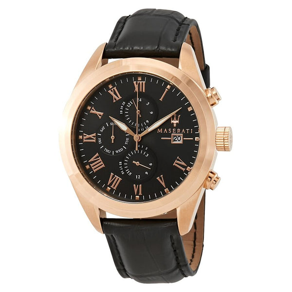 Maserati Traguardo Black Dial Men's Watch R8871612002 - Big Daddy Jewelry