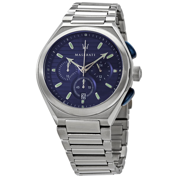 Maserati Triconic Chronograph Quartz Blue Dial Men's Watch #R8873639001 - Big Daddy Jewelry
