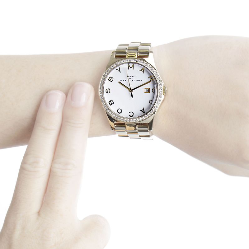 Marc By Marc Jacobs Henry Silver Women's Gold Classic Watch MBM3045 - Kiwi Watches #2