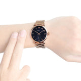 Marc Jacobs Online Baker Navy Dial Rose Gold 36mm Ladies Watch MBM3330