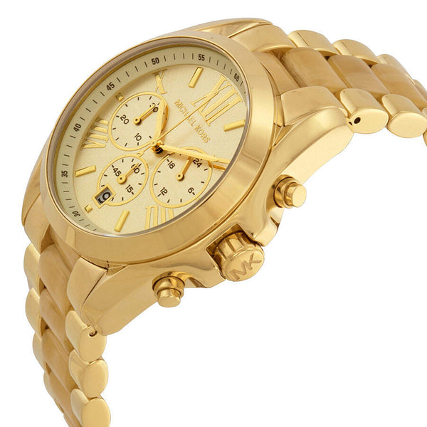 Michael Kors Bradshaw Champane Dial Chronograph Gold-Tone Stainless Steel Ladies Watch #MK5722 - Big Daddy Jewelry #2