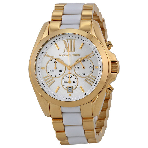 Michael Kors Bradshaw Chronograph White Dial Two-tone Ladies Watch MK5743 - Big Daddy Jewelry