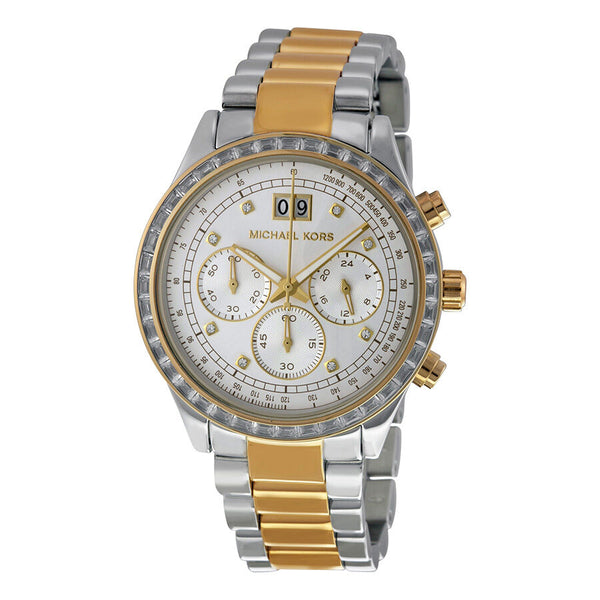 Michael Kors Brinkley Chronograpgh Silver Dial Ladies Watch MK6188 - Big Daddy Jewelry