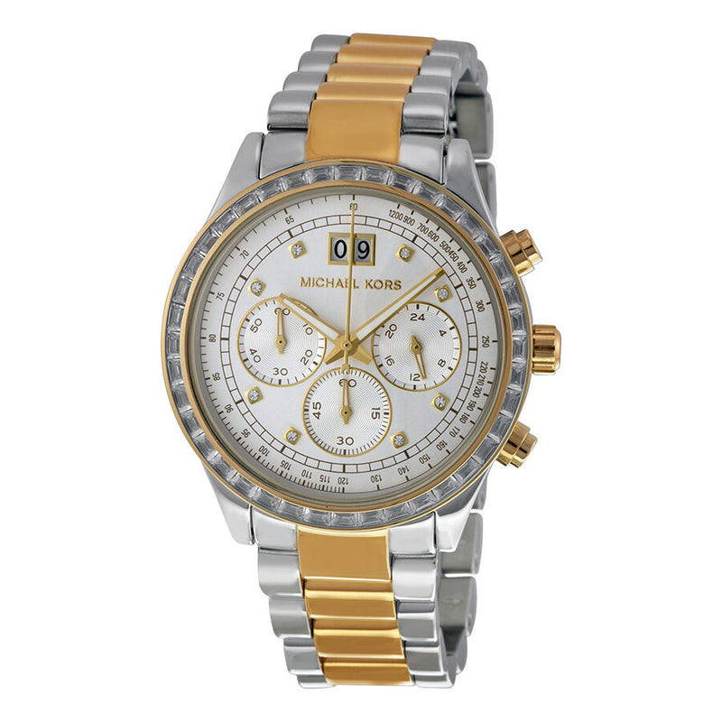 Michael Kors Brinkley Chronograpgh Silver Dial Ladies Watch MK6188 - Big Daddy Jewelry