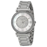 Michael Kors Caitlin Silver Crystal Pave Dial Ladies Watch MK3355 - Big Daddy Jewelry