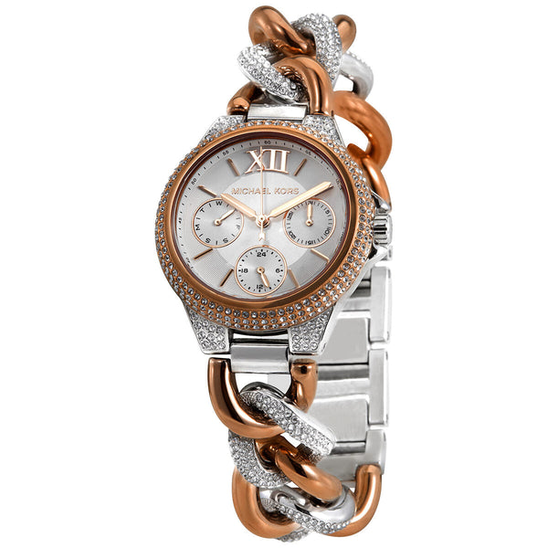 Michael Kors Camille Quartz Crystal Silver Dial Ladies Watch #MK6843 - Big Daddy Jewelry