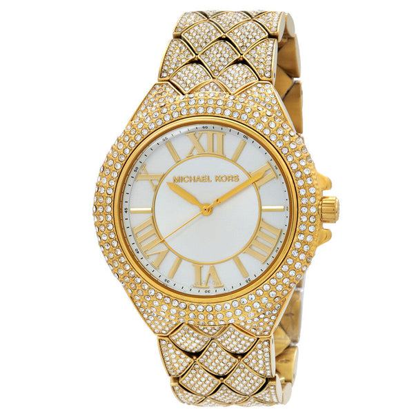 Michael Kors Camille Quartz Crystal White Dial Ladies Watch MK4800 - Big Daddy Jewelry