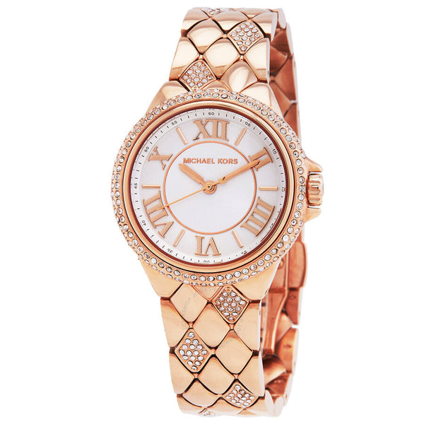 Michael Kors Camille Quartz Crystal White Dial Ladies Watch MK4810 - Big Daddy Jewelry