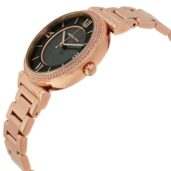 Michael Kors Catlin Black Crystal Pave Dial Rose Gold Steel Ladies Watch MK3356 - Big Daddy Jewelry #2