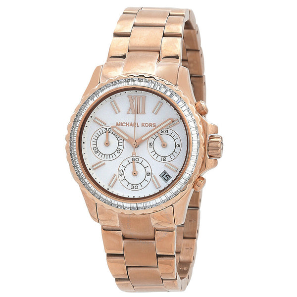 Michael Kors Chronograph Quartz Silver Dial Ladies Watch MK7213 - Big Daddy Jewelry