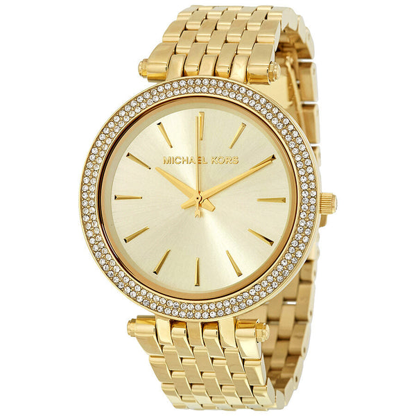 Michael Kors Darci Glitz Gold Dial Pave Bezel Ladies Watch #MK3191 - Big Daddy Jewelry