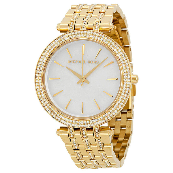 Michael Kors Darci Mother of Pearl Dial Gold Steel Crystal Ladies Watch MK3219 - Big Daddy Jewelry