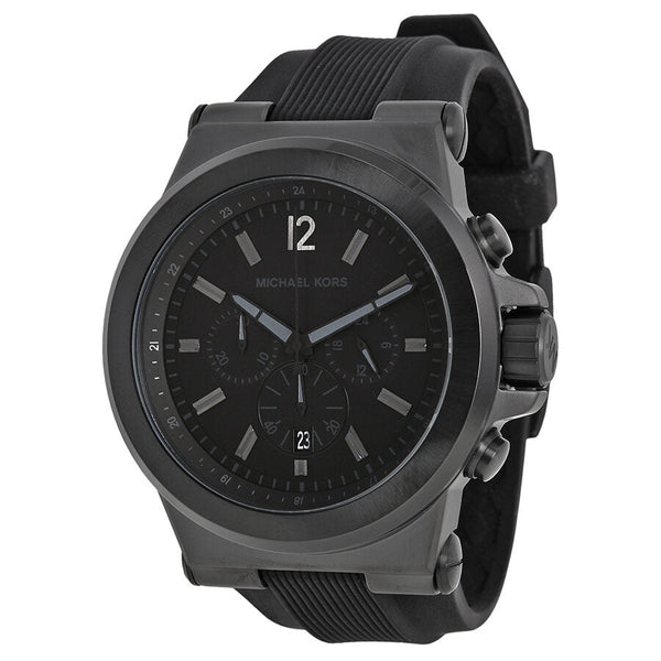 Michael Kors Dylan Black Silicone Strap Men's Watch MK8152 - Big Daddy Jewelry