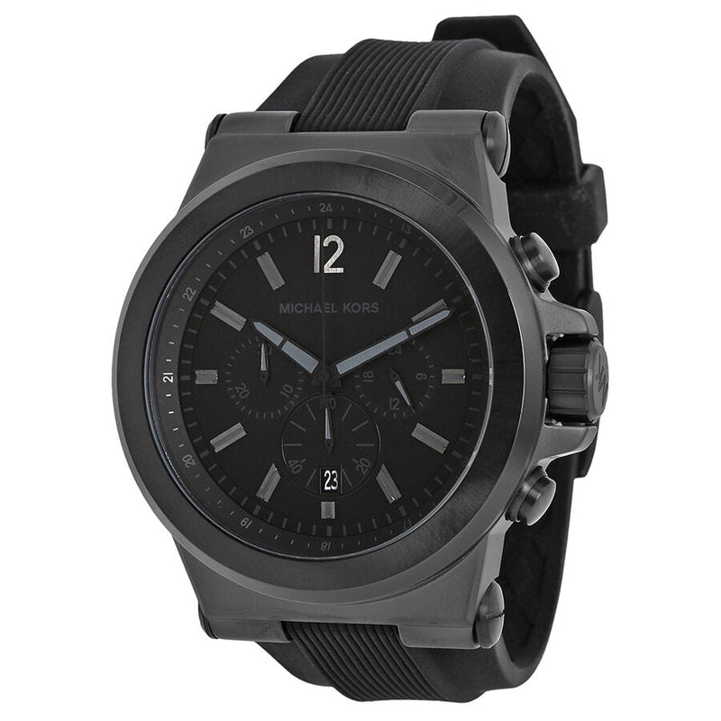 Michael Kors Dylan Black Silicone Strap Men's Watch MK8152 - Big Daddy Jewelry