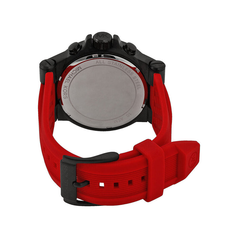 Michael Kors Dylan Chronograph Black Dial Red Silicone Men's Watch MK8382 - Big Daddy Jewelry #3