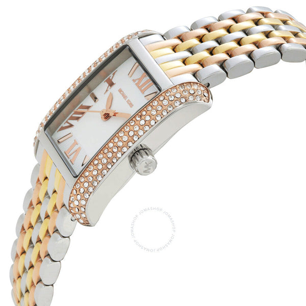 Michael Kors Emery Tri-Tone Quartz Crystal White Dial Ladies Watch MK4744 - Big Daddy Jewelry #2