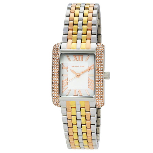 Michael Kors Emery Tri-Tone Quartz Crystal White Dial Ladies Watch MK4744 - Big Daddy Jewelry