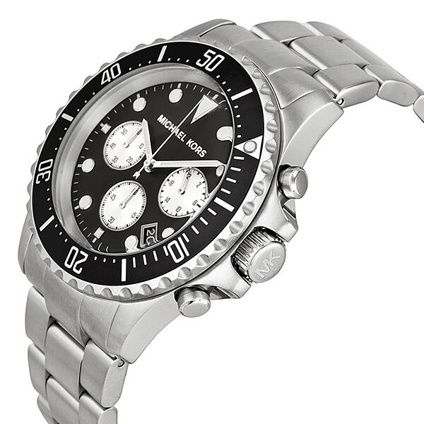 Michael Kors Everest Chronograph Black Dial Stainless Steel Men's Watch MK8256 - Big Daddy Jewelry #2
