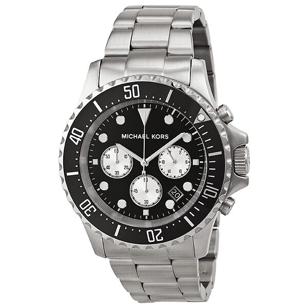 Michael Kors Everest Chronograph Black Dial Stainless Steel Men's Watch MK8256 - Big Daddy Jewelry
