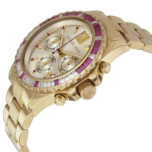 Michael Kors Everest Chronograph Champagne Dial Gold-tone Ladies Watch - Big Daddy Jewelry #2