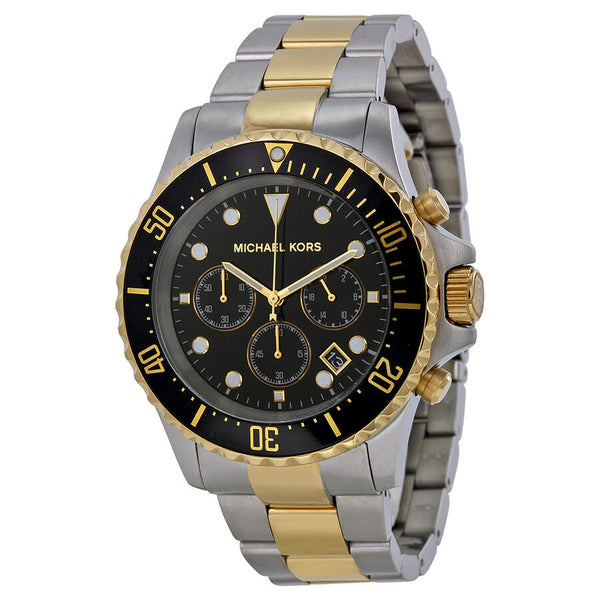 Michael Kors Everest Oversized Chronograph Black Dial Two-tone Men's Watch MK8311 - Big Daddy Jewelry