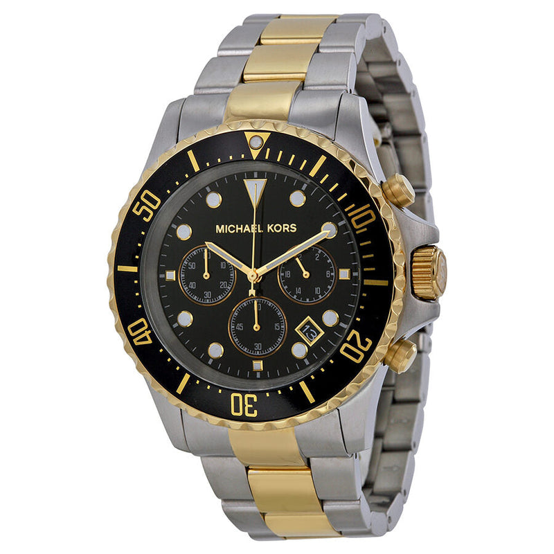 Michael Kors Everest Oversized Chronograph Black Dial Two-tone Men's Watch MK8311 - Big Daddy Jewelry