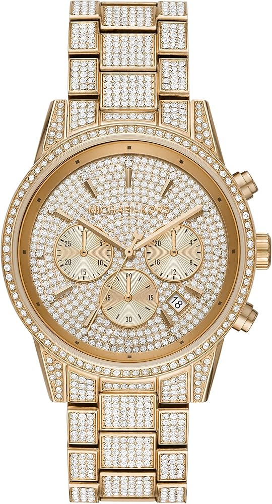 Michael Kors Ritz Pavé Gold-Tone Women's Watch - MK6747