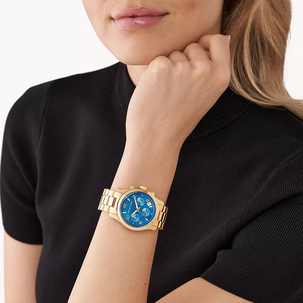 Michael Kors Runway Chronograph Gold-Tone Women's Watch - MK7353