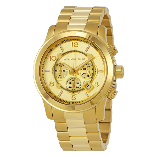 Michael Kors Runway Chronograph Champagne Dial Men's Watch #MK8077 - Big Daddy Jewelry