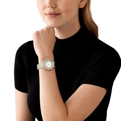 Michael Kors Harlowe Quartz Crystal Silver Dial Ladies Watch MK4811