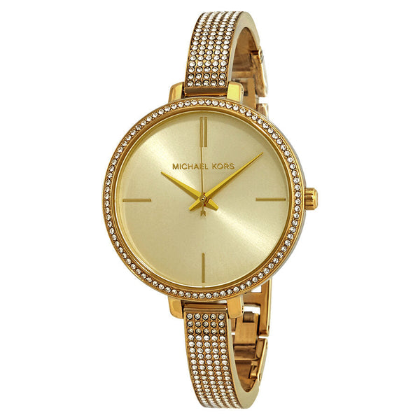 Michael Kors Jaryn Crystal Gold Sunray  Dial Ladies Watch #MK3784 - Big Daddy Jewelry