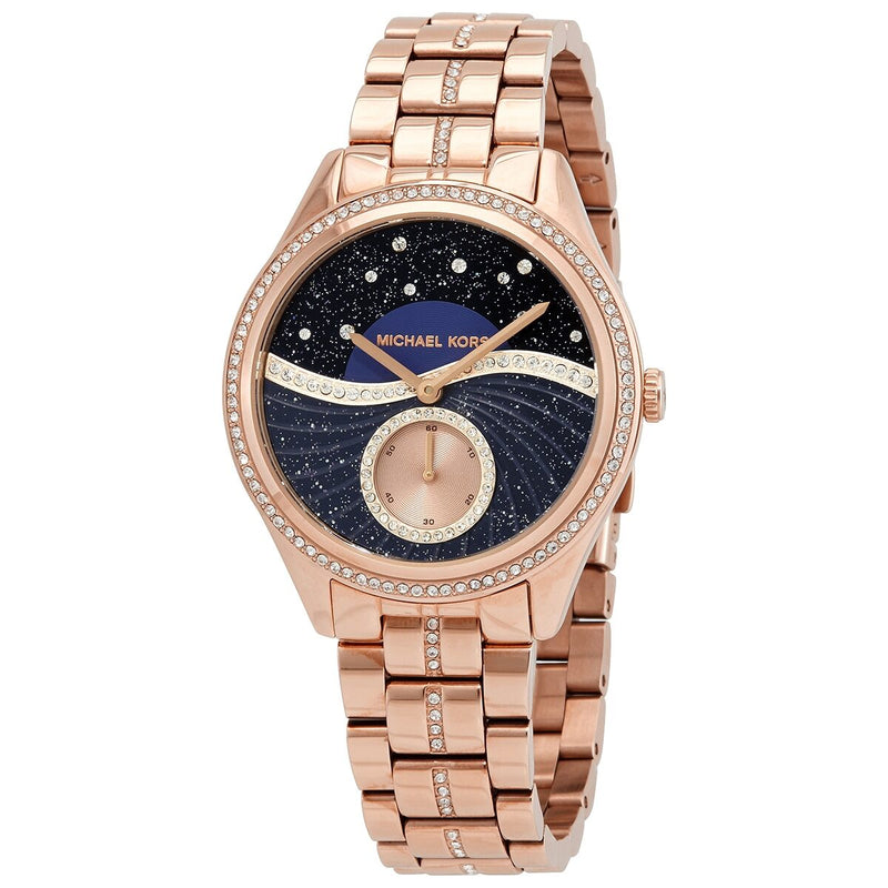 Michael Kors Lauryn Crystal Quartz Black Dial Watch MK3723 - Big Daddy Jewelry