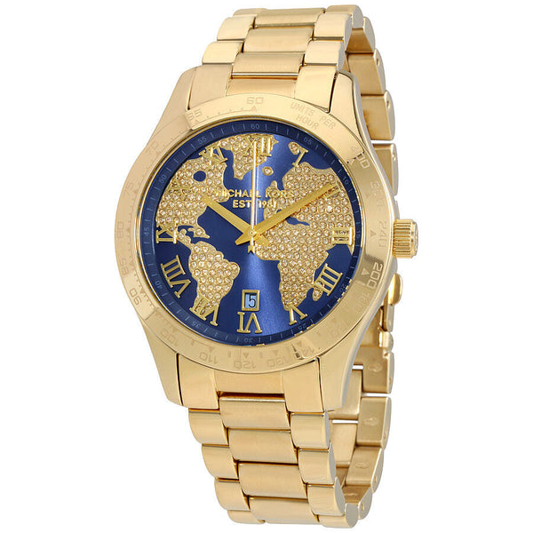 Michael Kors Layton Blue Crystal Pave Dial Ladies Watch #MK6243 - Big Daddy Jewelry