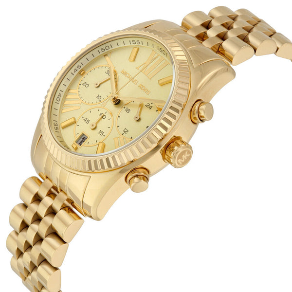 Michael Kors Lexington Chronograph Champagne Dial Ladies Watch #MK5556 - Big Daddy Jewelry #2