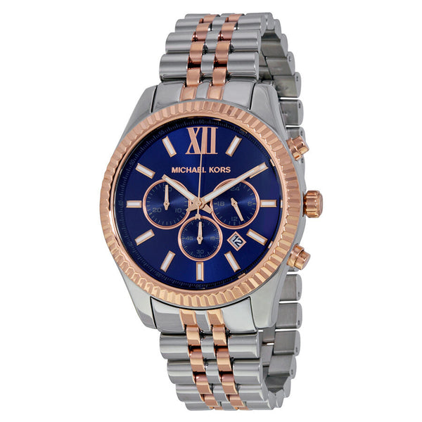 MIchael Kors Lexington Chronograph Navy Dial Unisex Watch #MK8412 - Big Daddy Jewelry