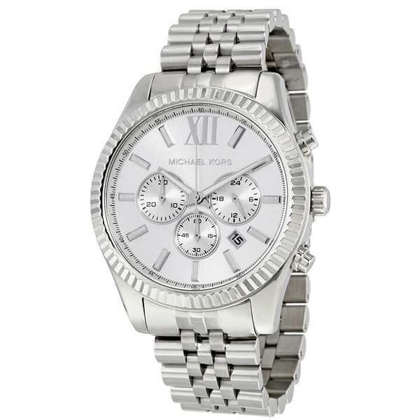 Michael Kors Lexington Chronograph Silver Dial Men's Watch #MK8405 - Big Daddy Jewelry