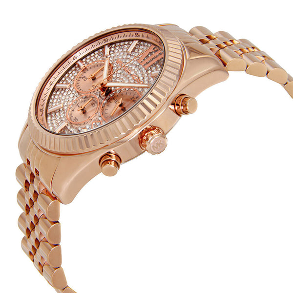 Michael Kors Lexington Crystal Pave Dial Ladies Chronograph Watch MK8580 - Big Daddy Jewelry #2