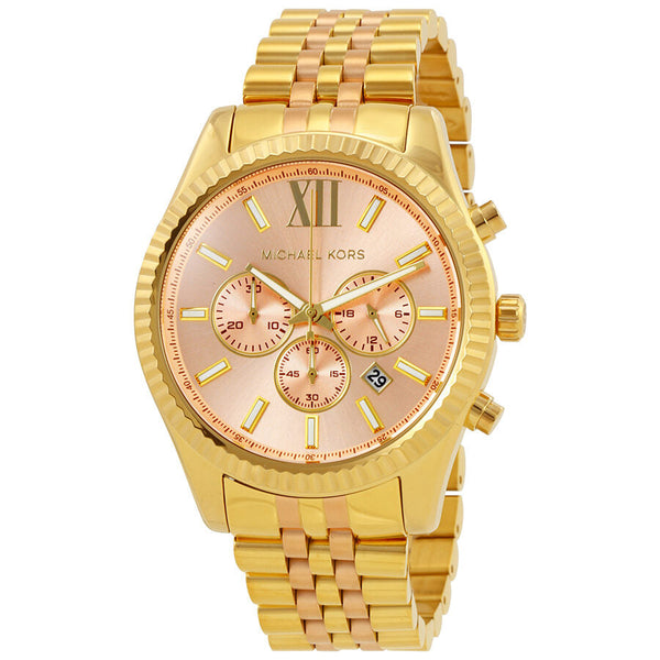 Michael Kors Lexington Rose Gold-tone Dial Ladies Chronograph Watch MK6473 - Big Daddy Jewelry
