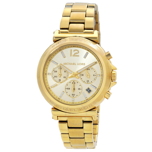 Michael Kors Maren Chronograph Quartz Gold Dial Ladies Watch MK7493 - Big Daddy Jewelry
