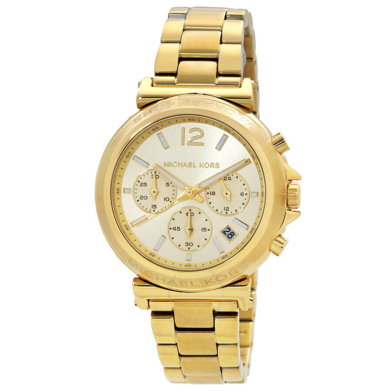 Michael Kors Maren Chronograph Quartz Gold Dial Ladies Watch MK7493 - Big Daddy Jewelry