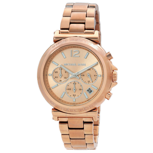 Michael Kors Maren Chronograph Quartz Rose Gold Dial Ladies Watch MK7494 - Big Daddy Jewelry