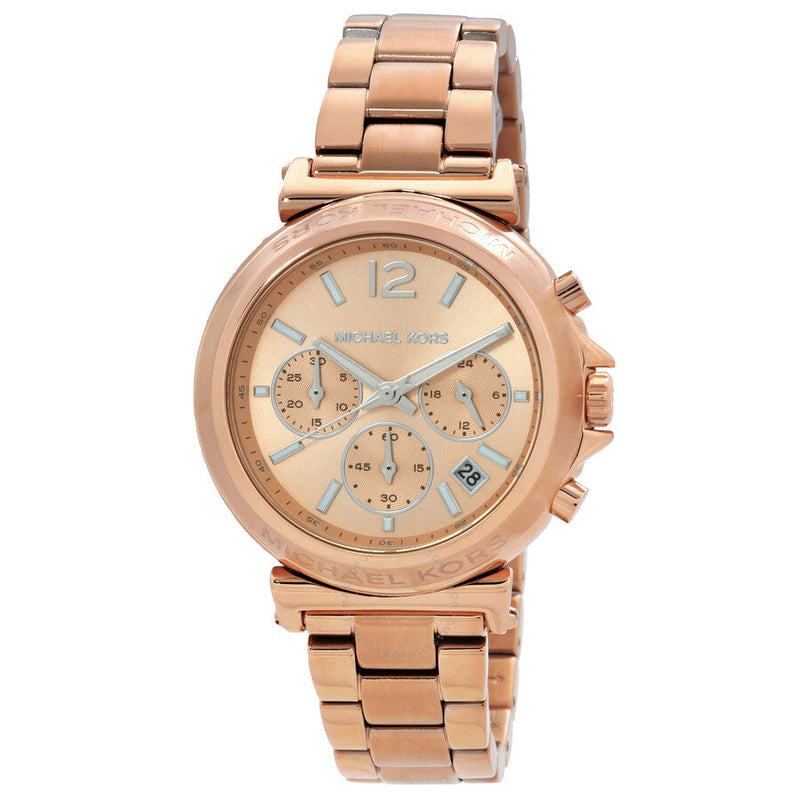 Michael Kors Maren Chronograph Quartz Rose Gold Dial Ladies Watch MK7494 - Big Daddy Jewelry