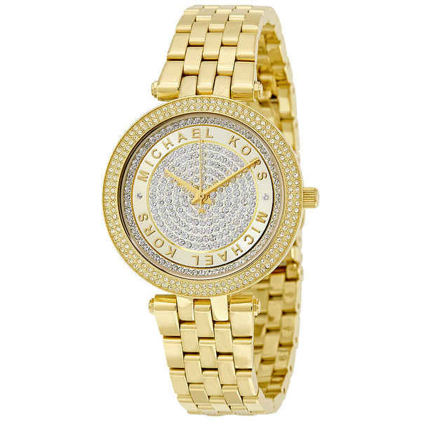 Michael Kors Mini Darci Gold Crystal Pave Dial Ladies Watch MK3445 - Big Daddy Jewelry