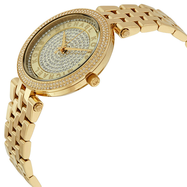 Michael Kors Mini Darci Gold Crystal Pave Dial Ladies Watch MK3445 - Big Daddy Jewelry #2